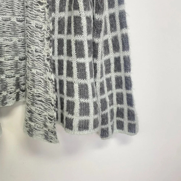 Wooden Ships Gray Mohair Wool Blend Open Front Cardigan Sweater - Picture 5 of 9